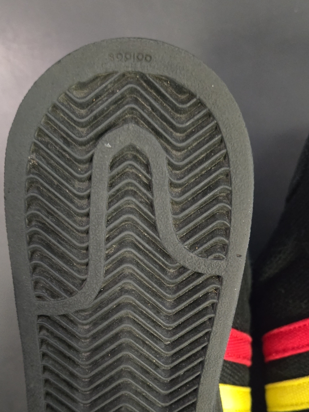 RARE adidas Black Sneakers with Green, Yellow & Red Accents - Picture 7 of 8